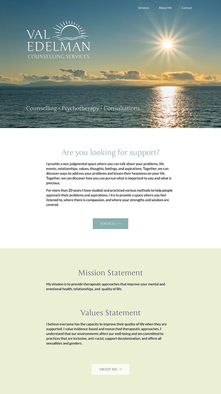 Homepage design