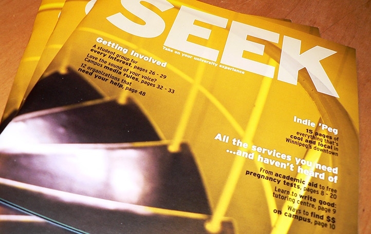 Image of SEEK booklet cover. Design by Melody Morrissette.