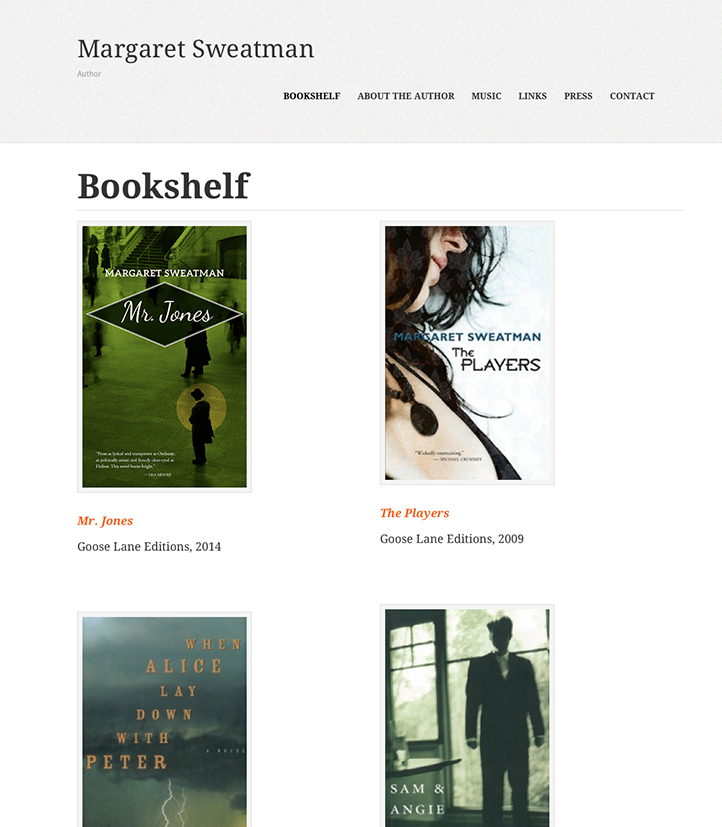 Margaret Sweatman website