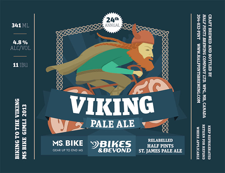 Viking ale beer label design