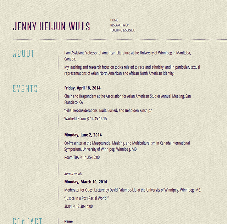 Jenny Wills website